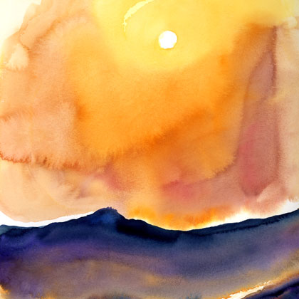 Rise of Light, watercolour by Ana Nelson